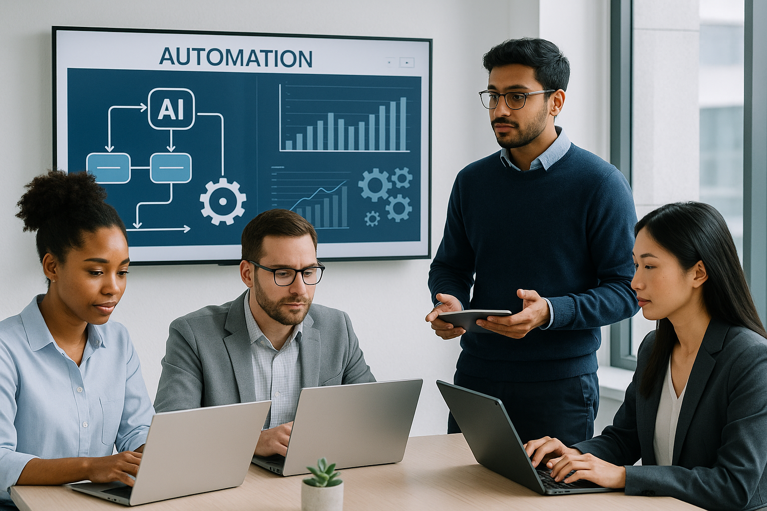 Odkryj, jak automatyzacja i AI mogą zwiększyć konkurencyjność Twojej firmy dzięki praktycznym wskazówkom i przykładom zastosowań.