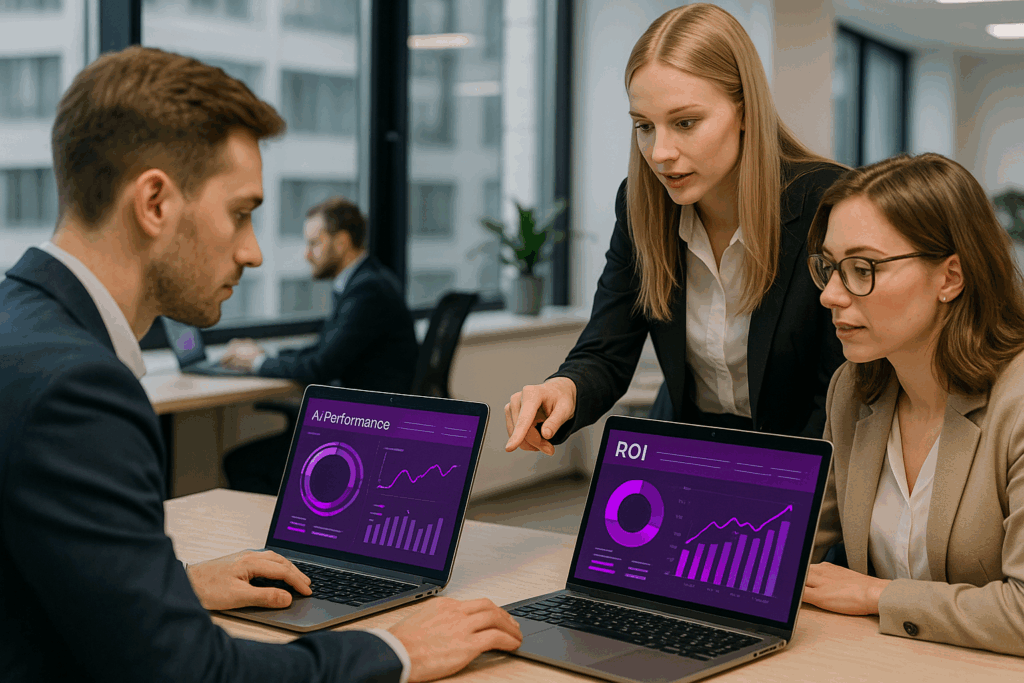Dowiedz się, jak mierzyć efektywność AI w firmie, definiując kluczowe KPI i analizując ROI, aby maksymalizować korzyści biznesowe.